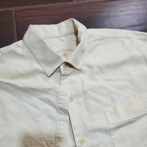 Tommy Bahama TB18 Hawaiian Golf Shirt Mens XL Yellow Silk Blend Beach Short Slee